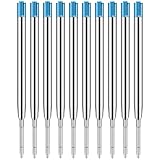 BAVALIN 10 Stück Kugelschreiberminen - Standard Großraumminen Austauschbare Kugelschreiber Minen 1,0mm Strichstärke Metall Kugelschreiber Ersatzmine für Schule, Bürobedarf - Blau