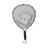 MotiveTech Angelkescher, Watkescher mit Lanyard Und Karabiner, Tragbares Netz, Angelnetz für Kajaks, Outdoor Fliegenfischen, Rot