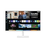 Samsung M5 Smart Monitor S27BM501EU, 27 Zoll, VA-Panel, Bildschirm mit Lautsprechern, Full HD-Auflösung, Bildwiederholrate 60 Hz, 3-seitig fast rahmenloses Design, TV Apps mit Fernbedienung