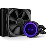 NZXT Kraken 120 - RL-KR120-B1 - AIO RGB-CPU-Flüssigkeitskühler - leise und effektiv - leiser Betrieb - Ring RGB LEDs - AER P 120mm Kühlerlüfter (im Lieferumfang enthalten)