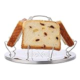 Toaster aus Edelstahl für 4 Schreiben Brot, Toastablett Toastregal Camping Toaster mit faltbarem Ständer, Ständer Tragbarer Faltbar Toastständer für Familien Outdoor Gasherd Kocher Picknick