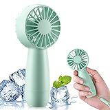 Handventilator,Tragbarer Mini USB Ventilator leise mit 3 Geschwindigkeiten,Wiederaufladbar Hand Ventilatoren,Mini USB Lüfter 25 Stunde Starker Luftstrom,Klein Taschenventilator Akku für Reisen,Zuhause