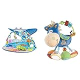 Bright Starts, Disney Baby & Playgro 101145 Plüschrassel Pferd, Lernspielzeug, Ab 3 Monaten, BPA-frei, Playgro Toy Box Pferd Klipp Klapp, Blau/Bunt, 40016, 15 x 6 x 20 cm