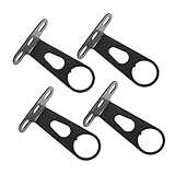 iplusmile 4 Stück Scheinwerferhalterung Fahrradlichthalter Fahrradlicht-fahrradhalterung Fahrradlampenhalter Clip Für Den Vorderlichtständer Fahrradlichtständer Stahl Black