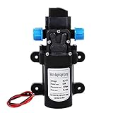Wasserpumpe, 12V Selbstansaugend 60W 5L/Min Druckpumpe Wasser mit Druckschalter Pumpe Selbstansaugend Membran Wohnmobil Wasserpumpe Hochdruck Pumpe Druckwasserpumpe Schwarz