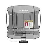 HUDORA Trampolin Fantastic Complete Max - Gartentrampolin mit großem Eingang & 300cm Durchmesser - Sporttrampolin mit Rahmennetz & Leiter - Familien-Trampolin mit Randabdeckung für bis zu 120kg
