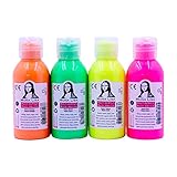 Bastelzone Neon-Acrylfarben-Set. 4 Farben je 100 ml....