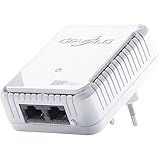 devolo dLAN 500 duo Powerline (Internet über die Steckdose, 2x LAN Ports, 1x Powerlan Adapter, PLC Netzwerkadapter) weiß