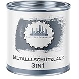 Lausitzer Farbwerke Metallschutzfarbe 3in1 Metallschutzlack 3-in-1 du sparst dir Anti-Rost-Produkte Metallfarbe Metalllack Farbe für Metall Stahl Eisen Zink Aluminium (5 L, Anthrazitgrau (RAL 7016))