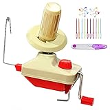 RRigo Kugelwickler, Garnstrickwebstuhl Häkeln Swift Garn Faser Schnur Kugel Wolle Wickler DIY Tool Kit, 1 Garn Kugelwickler + 1PC Schere+10 x Kunststoffnadeln