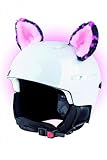 Crazy Ears Helm-Accessoires Ohren Katze Tiger Lux Frosch, Ski-Ohren geeignet für Skihelm, Motorradhelm, Fahrradhelm und vieles mehr, CrazyEars:Pinke Ohren