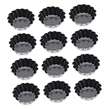 VALICLUD 12Stücke Mini Tortenform aus Kohlenstoffstahl Wiederverwendbare Backform für Eierkuchen Cupcakes und Mini für DIY Bäckerei und Partys