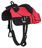 CHALLENGER Horse Western Red Deluxe Bareback Trail Sattelunterlage mit Taschen 39TS07RD