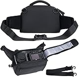 Cwatcun Kameratasche Gürteltasche Foto Umhängetasche Kamera Tasche Wasserdicht für DSLR/SLR Kamera und Zubehör, Schwarz