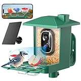 Vogelhaus mit Kamera Outdoor Solar Vogelfutterspender: 2K...