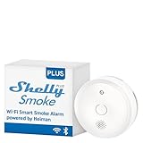 Shelly Plus Smoke | WLAN- und Bluetooth-Rauchmelder | Photoelektrischer Brandmelder mit Batterie | Sofortige App-Benachrichtigung und Hörbarer Alarm | EN 14604 | App-Steuerung