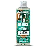 Faith In Nature Natürliches Kokosnuss-Shampoo, Feuchtigkeitsspendend, Vegan und Frei von Tierversuchen, Ohne SLS Oder Parabene, Für Normales bis Trockenes Haar, 400ml