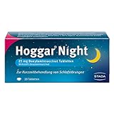 Hoggar Night – Schlaftabletten zur Hilfe beim Einschlafen und bei akuten Schlafstörungen – Gut verträglich, für erholsamen Schlaf – 1 x 20 Tabletten