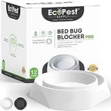 ECOPEST Bettwanzen Detektor – 12er Pack | Bettwanzenfalle Bed Bug Blocker (Pro) | Bettwanzen Test (Weiß) | Insektenfalle, Wanzen Monitor und Detektor für Bettbeine