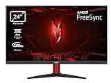 Acer Nitro KG242YE Gaming Monitor 23,8 Zoll (60 cm Bildschirm) Full HD, 100Hz HDMI, 75Hz VGA, 4ms (GTG), 2xHDMI 1.4, VGA, HDMI FreeSync, Schwarz