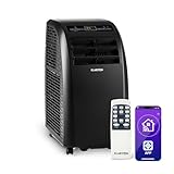 Klarstein Metrobreeze Rome Smart Mobile Klimaanlage – 10000 BTU, 29-49 m², App & Alexa Steuerung, Energieeffizienz A+, 3-in-1 Kühlen, Trocknen & Ventilator, Inkl. Abluftschlauch & Fensterkit, Schwarz