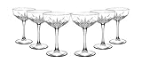 Pasabahce 440236 Sektschale „Timeless“ im Kristall-Design, 25,5 cl, Höhe ca. 15,7 cm, 6er Set aus Glas