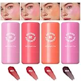 Milk Makeup Jelly Tint Blush, Milk Makeup Cooling Water Jelly Tint, Long Lasting Jelly Texture Moisturising Sheer Lip & Cheek Stain, Lip + Cheek High Shine Non-Stick Gloss Lip Makeup,0.17 Oz