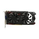 Goshyda Gaming-Grafikkarte, GTX1050Ti 4 GB DDR5 128 Bit DVI VGA HDMI-Schnittstelle, Computer-Grafikkarte mit Dual-Lüfter-Kühlung für den Desktop (GTX1050Ti 4 GB DDR5 128 Bit)