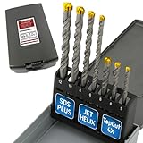 WELIQU TopCut SDS-PLUS X Hammerbohrer Set für Stahlbeton, 7-teilig, Ø 5-12 mm SDS Plus Bohrer Set für Beton, Betonbohrer, Steinbohrer