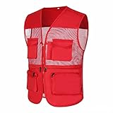 Outdoor Westen für Herren,MäNner Westen für Herren Outdoor Arbeitsweste Herren Weste Mit Vielen Tasche Cargo Weste Funktionsweste Ärmellose Jacke Leichte Atmungsaktiv Jagdweste Anglerweste