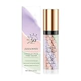 Tri-Color Rainbow Sonnenschutzgrundierung, Gesichts-Make-up-Primer, Natürliche Make-up-Basiscreme, Mit Feuchtigkeitsspendendem Sonnenschutz, 40 G, Für Aktivitäten Im Freien Und In Innenräumen