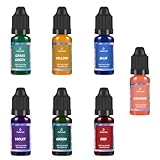 ALLAVA Kerzenwachs Farbe, 7 Farben Kerzenfarbe, Kerzenwachs zum Gießen, Kerzen Farbe für Sojawachs, Bienenwachs, Paraffinwachs, Gelwachs - je 10 ml