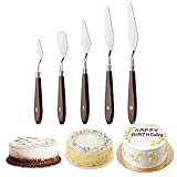 Streichpalette Set Kuchen Creme Spachtel Gebäck Werkzeug Rührschaber Set Kuchen Dekorieren Schaber Tortenspachtel Cremespatel strukturpaste für Torte, Backen, Konditorei, Strukturpaste 5 Stück