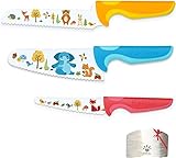 LVZONGXIN Kindermesser,3-teiliges Kochmesser, Küchenmesser，Kinderfreundliches, Kinderkochmesser, mit Geschenkbox