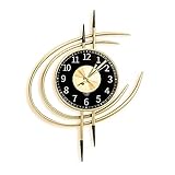 LANMOU Wanduhr Groß Modern, 54CM Wanduhr Wohnzimmer ohne Tickgeräusche, Wanduhren Gold Schwarz Lautlos, Wohnzimmeruhr Dekorative, Metall