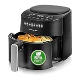 Emerio große digitale Heißluftfritteuse, TOP AirFryer, Frittieren ohne zusätzliches Öl, 4.5 Liter Volumen, 8 Automatik Programme, Cool Touch, BPA frei, schnelle Aufheizung, 1300 Watt, AF-129369