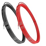 Gruiqrd 22 AWG 0,32mm² Silikon Elektrischer Draht Kabel anschließen 5 Meters [2,5 Meter schwarz, 2,5 Meter rot] Weich und flexibel, niedrige Impedanz, 60 Litzen von 0,08 mm Kupferdraht für Heimwerker