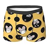 SEVEBJ Different Plants Herren-Boxershorts, Unterhosen, Shorts, Unterwäsche für Herren, Boyfriend-Größe, Niedliche Ratte und Maus, XXL