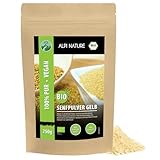 BIO Senfpulver gelb weiß (250g), Bio Senfmehl gelb, Senfkörner gemahlen aus kontrolliert biologischem Anbau, Senf Pulver 100% natürlich, ohne Zusätze, Senfsaat Bio gemahlen, Senfsamen gemahlen