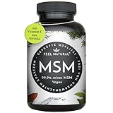 MSM Tabletten - 2000mg MSM (Methylsulfonylmethan) je Tagesdosis - 365 Tabletten (6 Monate) - Mit natürlichem Vitamin C aus Acerola - Hochdosiert, vegan, laborgeprüft, ohne unerwünschte Zusätze