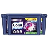 Coral Waschmittel Caps Black Velvet Allin1 Colorwaschmittel für dunkle Wäsche 3x 50 WL (150 Caps), 3er XXL-Pack