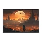 Faltbare Projektor Leinwände 50/60/72 Zoll 16:9 HD Tragbarem Außen Beamer Leinwan für Haus Hinterhof Theater Nächte(50 in(111x65 cm))