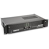 Vonyx VXA-2000 PA Endstufe Hifi 2000 Watt PA Verstärker mit Brückenschaltung, 2x1000W Stereo Amplifier, SMT-Technologie, 19 Zoll Rack fähig, 6,3 mm Klinke, RCA Cinch, NL2, 4 Ohm, 8 Ohm - Schwarz