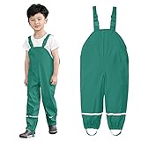 Unisex Kinder Regenlatzhose Kinder Regenhosen Unisex Matschhose wasserdichte Atmungsaktiv Regenhose Overalls Winddicht und wasserdichte Latzhose für Jungen Mädchen Skihose Wanderhose