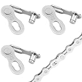 3 Paar Kettenschloss Fahrradkette,Fahrradkette,Fahrrad Kettenschloss,Kette Fahrrad,Fahrradketten,Fahrrad Missing Link 11 Speed Kette Wiederverwendbare Silber Stahl Bike Chain Link
