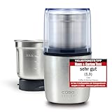 CASO Coffee & Kitchen Flavour - Elektrische Kaffeemühle und Multi-Zerkleinerer, Testurteil: Sehr Gut, mit Edelstahlbehälter für Pesto, Nüsse, Gewürze, u.v.m.