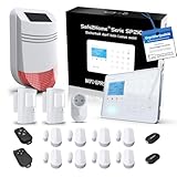 Safe2Home® SP210 WLAN Funk Alarmanlage Set kabellose Smart Home Alarmanlage mit App-Steuerung/SMS Anruf Funktion – inklusive Sensoren und Zubehör