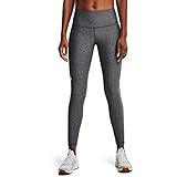 Under Armour Damen Hg Armour Hirise leichte Sport Leggings komfortable Sporthose für Frauen, Charcoal Light Heather / White, M EU