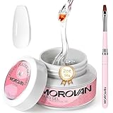 Morovan Gel Nail Builder - professionelles UV-Gel für Nagelverlängerungen, geeignet für Anfänger, Gel-Maniküre-Set mit Nagelformen und Dual Use Nail Art Stift