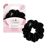 invisibobble Haargummi Schwarz Scrunchie Dusk till Dawn, Haargummis starker Halt für Mädchen & Damen, Scrunchies Samt Schwarz, designed im Herzen Münchens